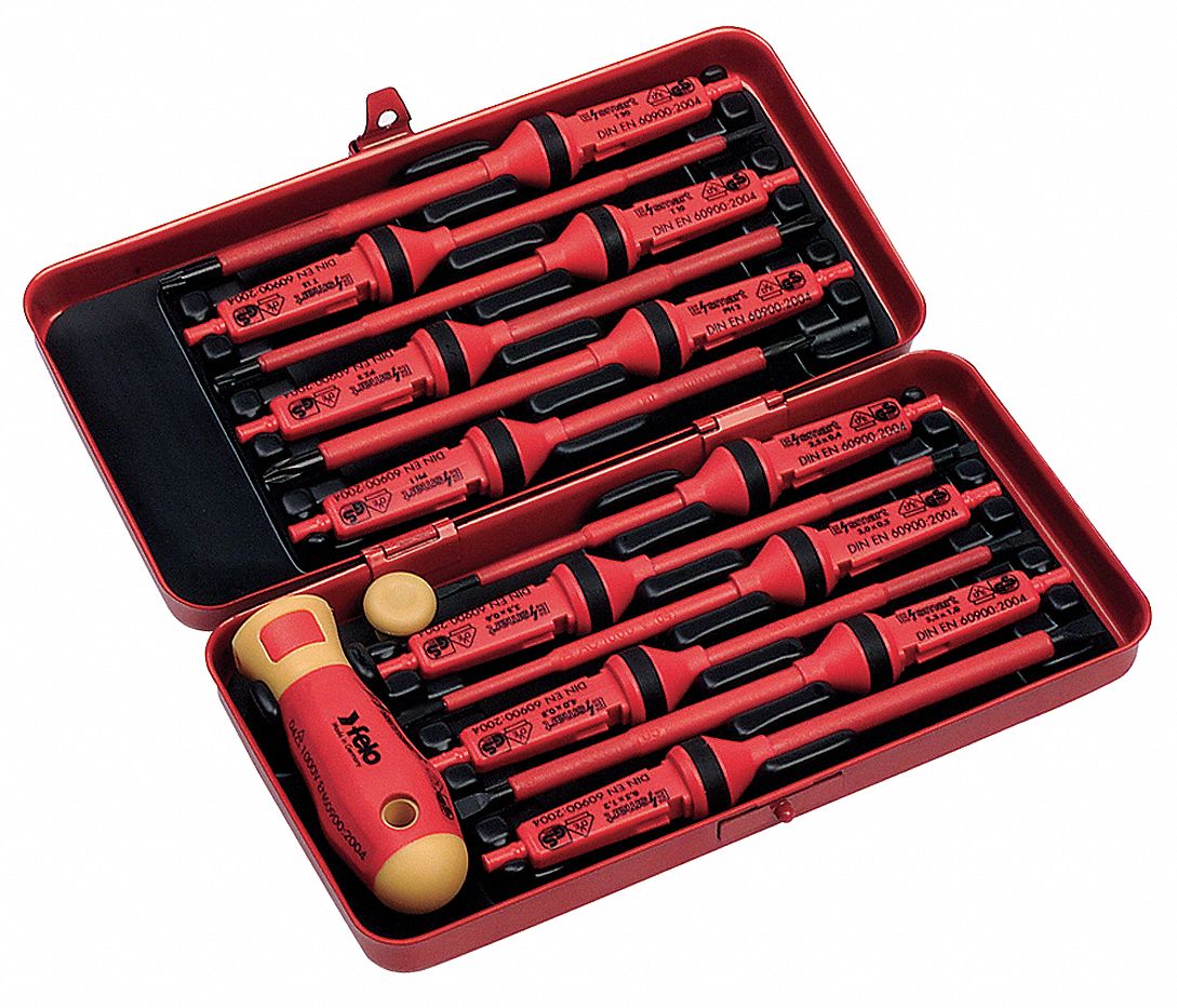 INSULATED SCREWDRIVER SET,14 PC
