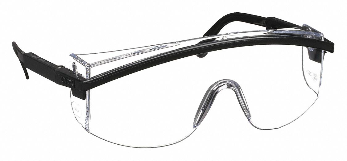 LUNETTES DE PROTECTION, MONTURE PLEINE, ENVELOPPANTE, NYLON/PC, ANTIRAYURES, NOIR/TRSP, CSA, M, UNISEXES