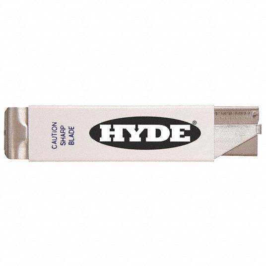 HYDE Box Cutter, 57/8 in., Silver, PK10 3KJD142005 Grainger