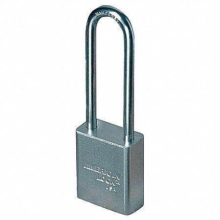 PADLOCK, 3 IN VERTICAL SHACKLE CLEARANCE, 3/4 IN HORIZONTAL SHACKLE CLEARANCE, 3/8 IN SHACKLE DIAMETER