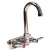Gooseneck-Spout Dual-Lever-Handle Two-Hole Centerset Wall-Mount Multipurpose Faucets