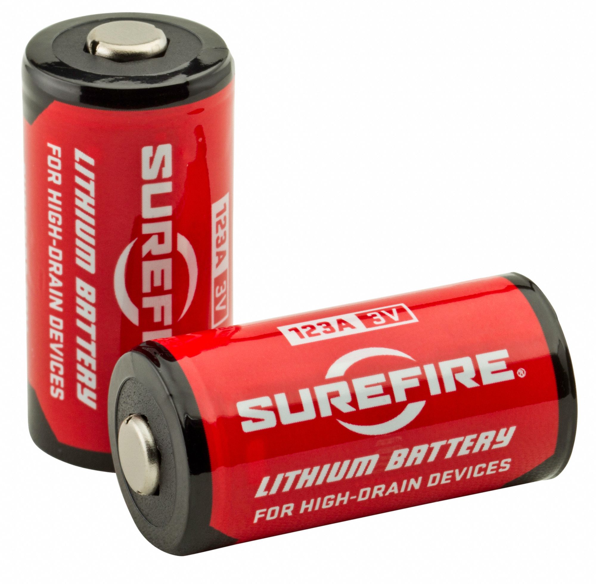 SUREFIRE Battery: Lithium, 1,500 mAh Capacity, 3V DC, 123A Battery Size ...