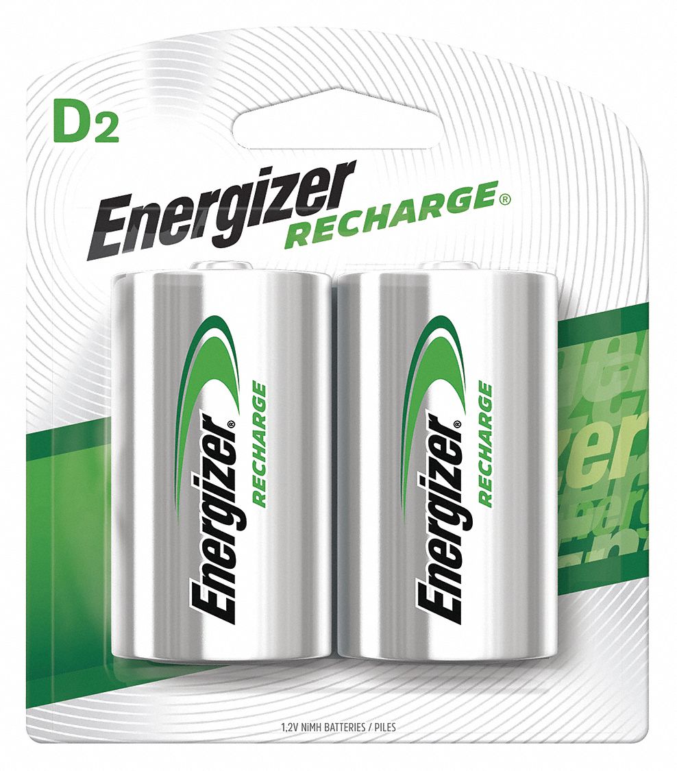 Drama Feudal Produce ENERGIZER Batería Recargable D Recharge 1.2V DC Paquete con 2 - Baterías  Recargables Estándar - 3KKL6 | NH50BP-2 - Grainger México