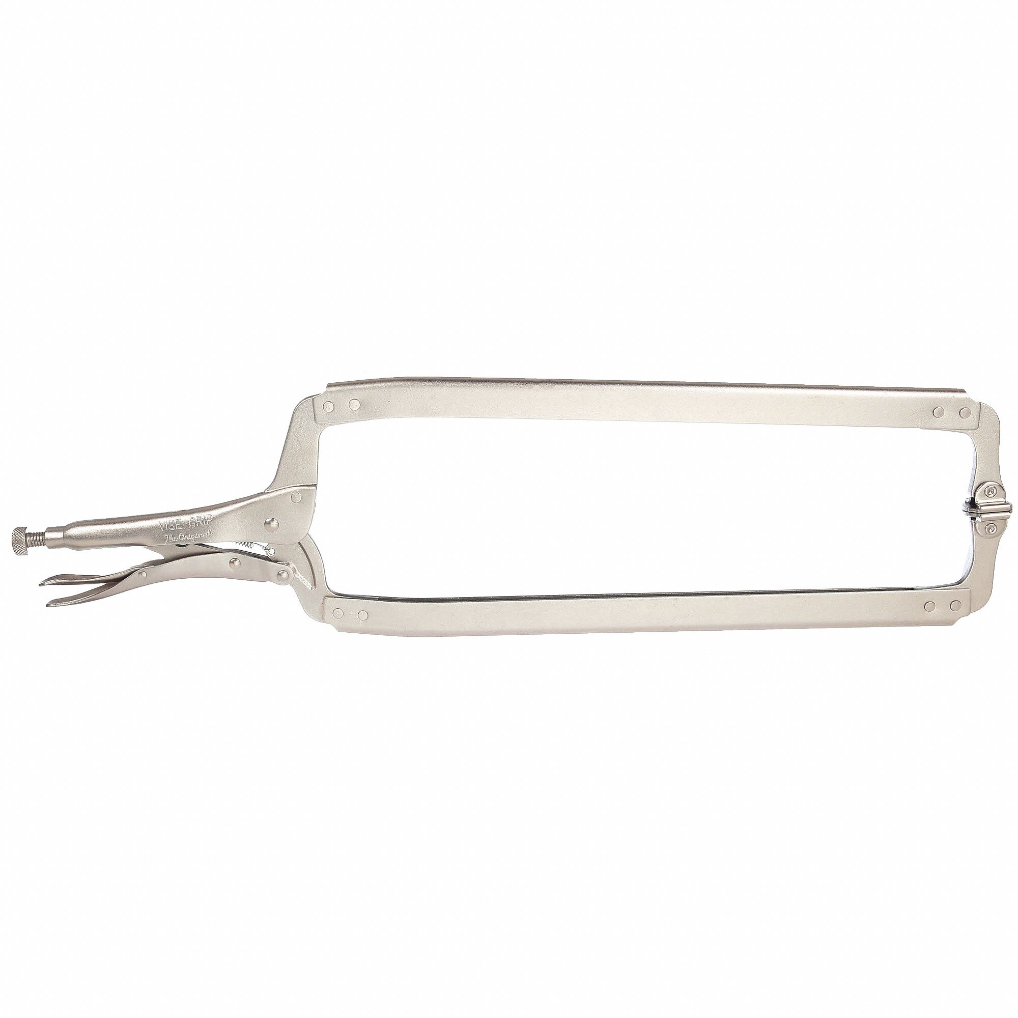 LOCKING C-CLAMP, SWIVEL, 10 IN MAX JAW OPENING, 15½ IN THROAT D, 2,000 LB CLAMPING FOR CE