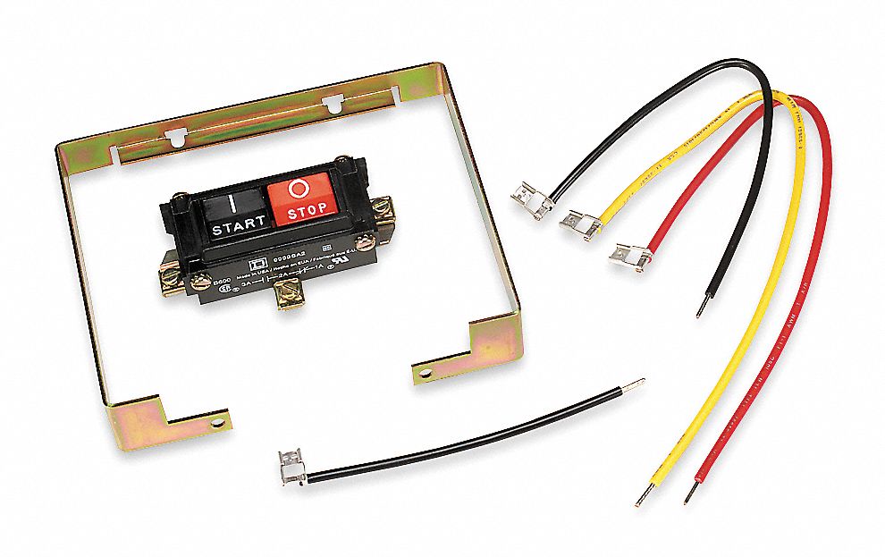 SQUARE D Push Button Kit, Start/Stop, 1 Starter Size, Red/Black, 1 NEMA
