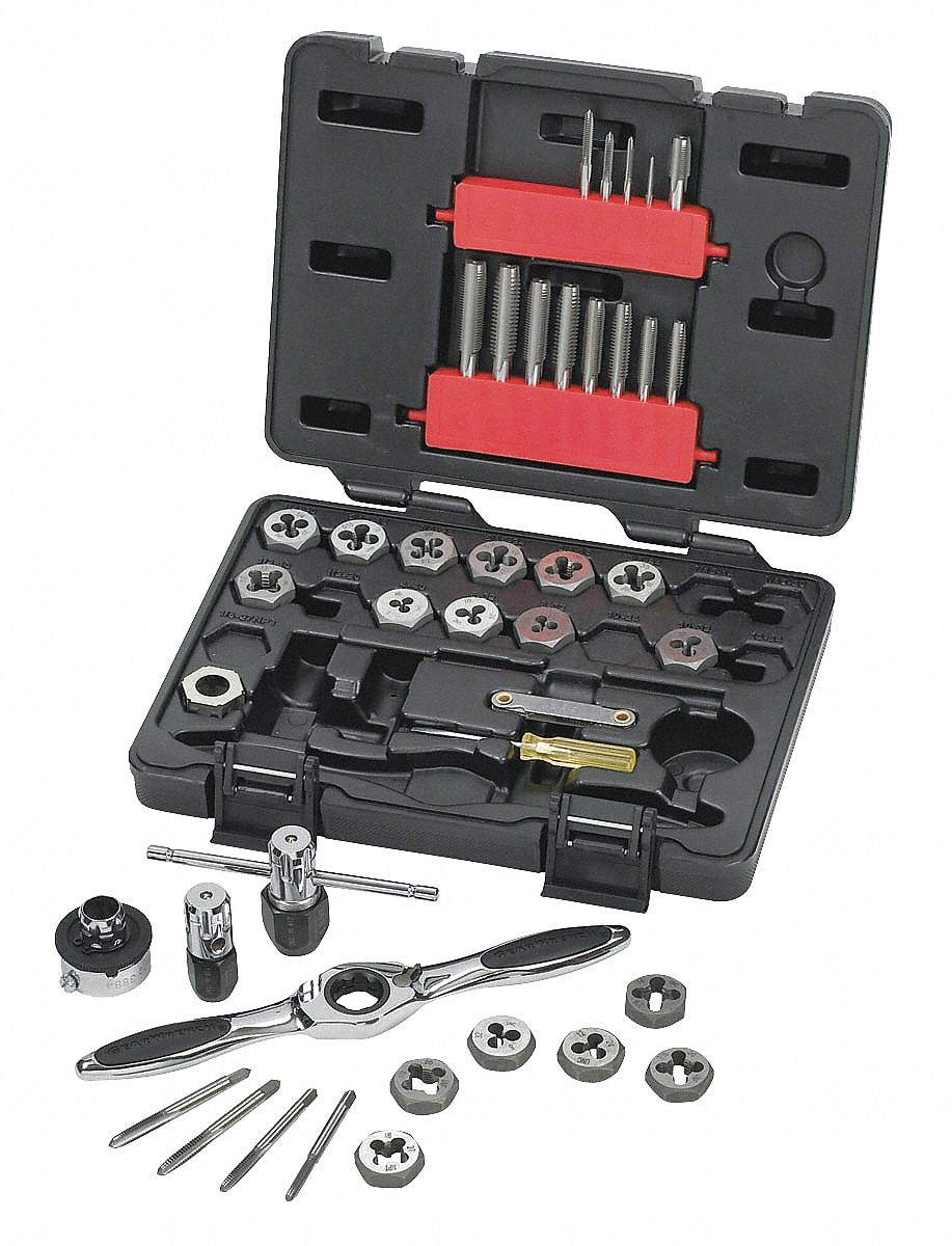 TAP/DIE SET,42 PIECES,FRACTIONAL