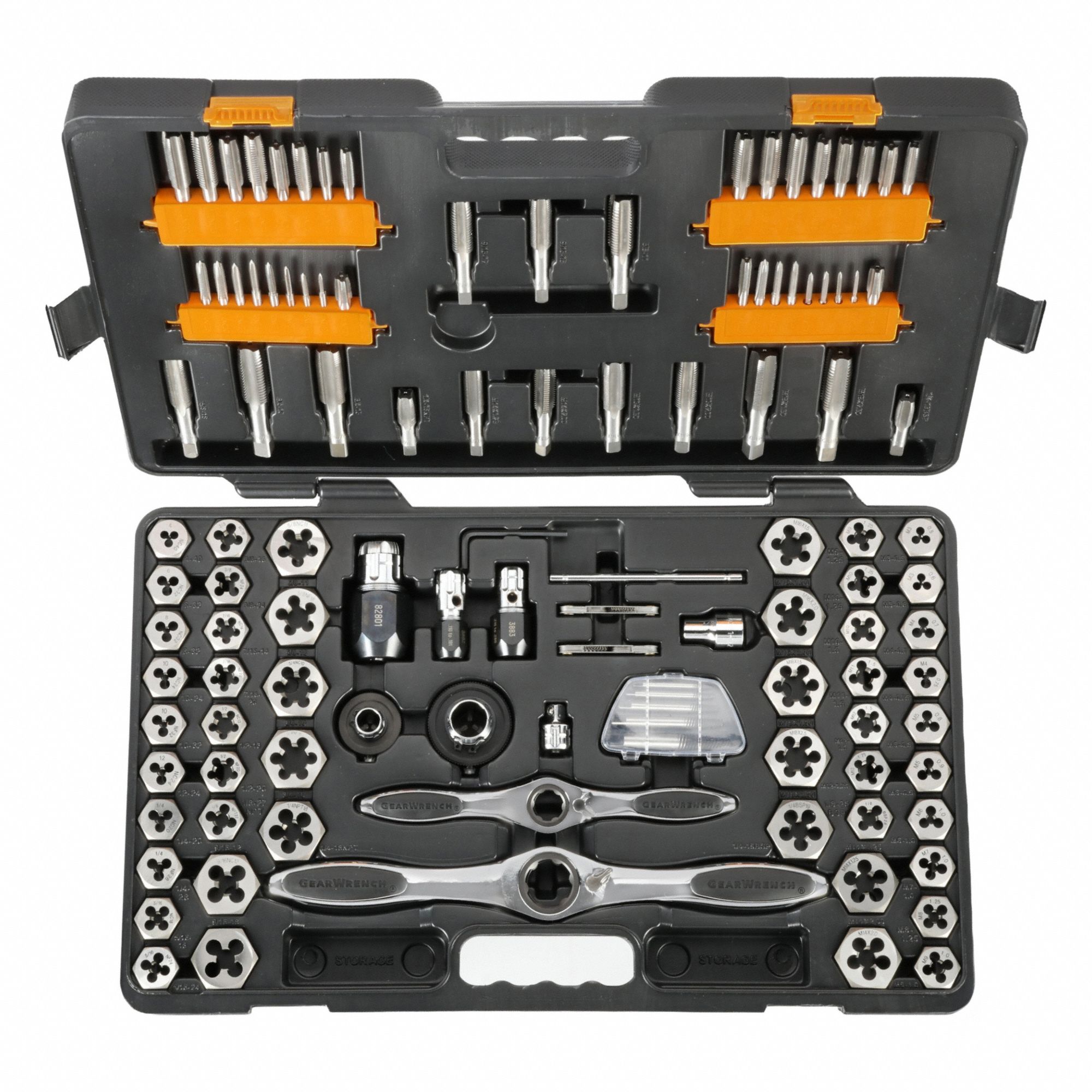 Tap and Die Set: 114 Pc, High Speed Steel Tap, High Speed Steel Die