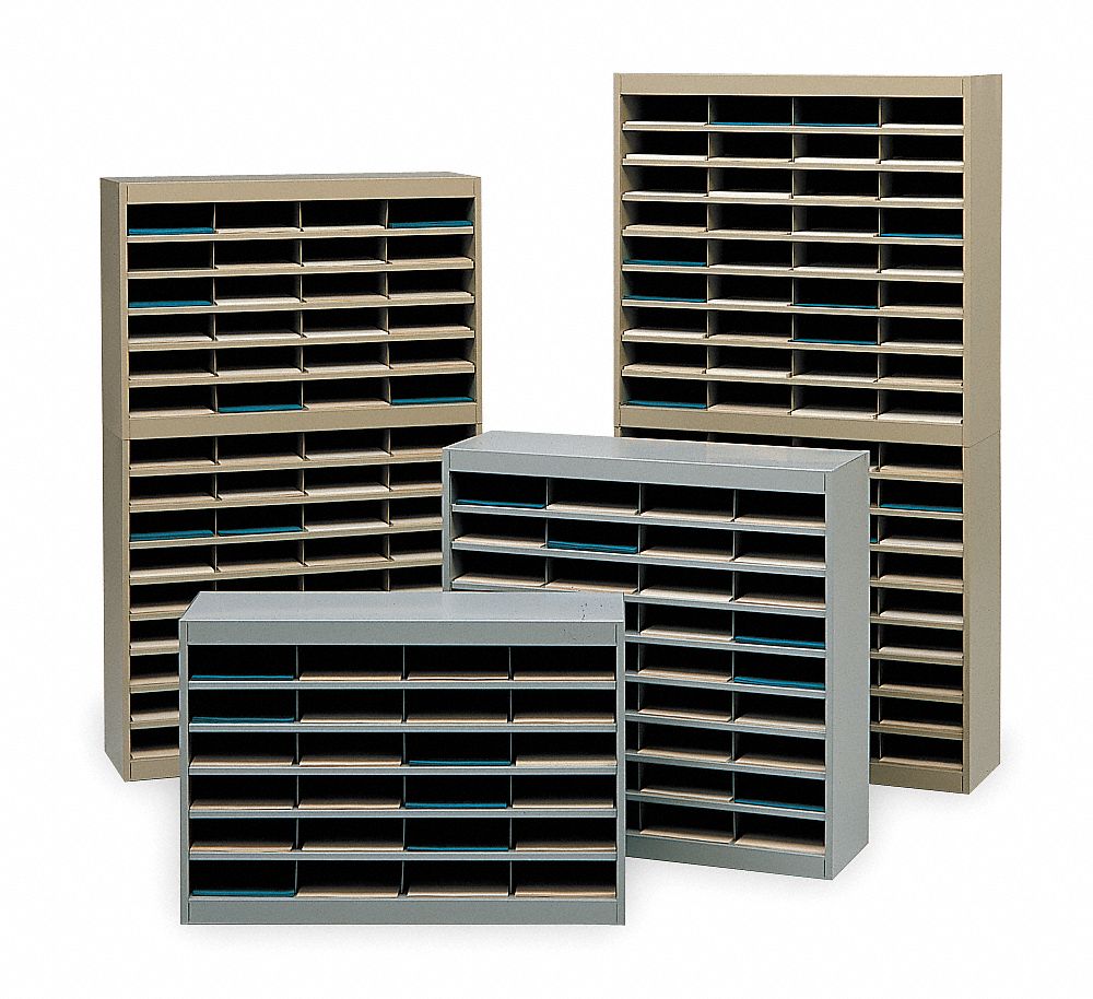 Horizontal Literature Organizer, Black, Steel, 25 3/4 in Height, 37 1/2 in Width Grainger