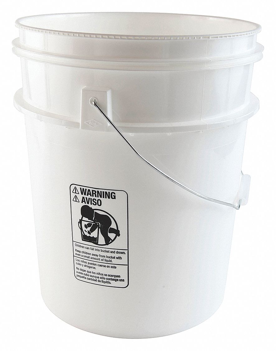 Chemical Resistant Pail Tapered, 14 2 5 In Height, Hdpe - Grainger