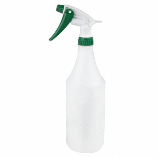 APPROVED VENDOR Trigger Spray Bottle: 32 oz Container Capacity,  Mist/Stream, White, Green, 3 PK