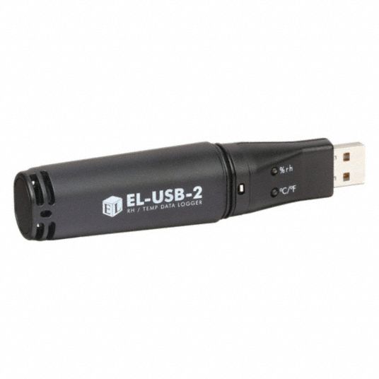 LASCAR, ( ±0.7°F) Typical Accuracy, -31° to USB And Humidity Data Logger - 3KME6|EL-USB-2 -