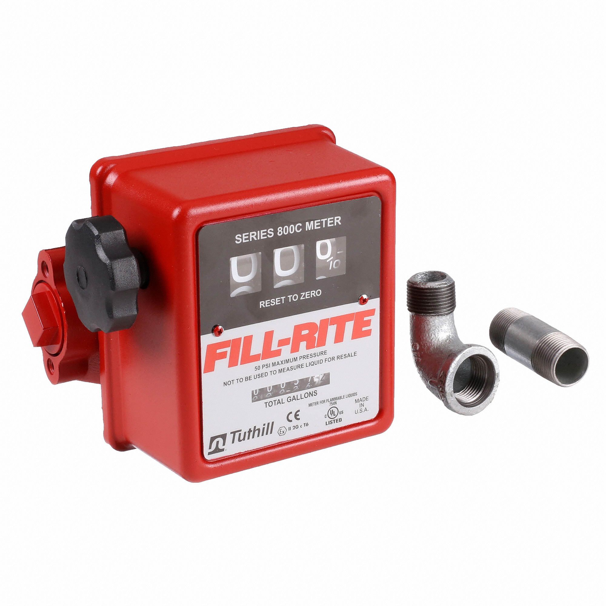 FILLRITE Mechanical Flowmeter 3/4 in Connection Size, FNPT, B20