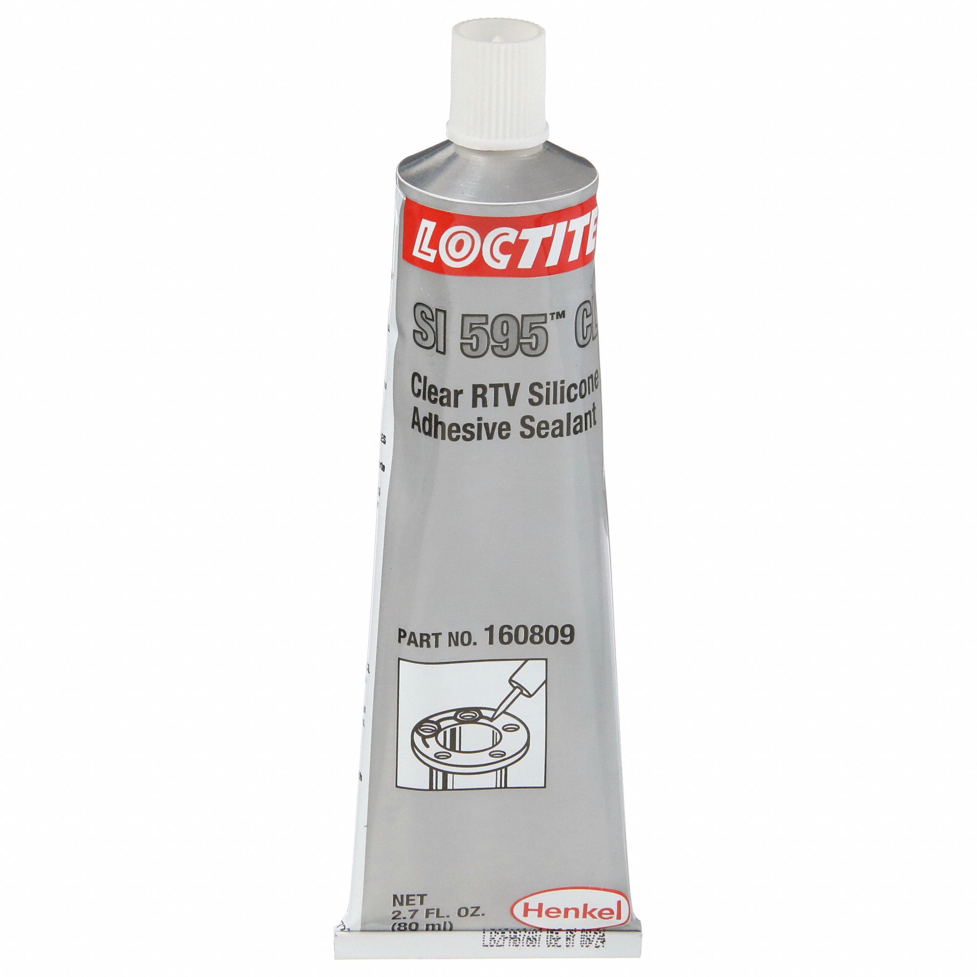 LOCTITE GASKET SEALANT, SI 595, 2.71 FL OZ, TUBE, CLEAR, FOR FOOD/BEVERAGE  PROCESSING - Gasket Sealants & Adhesives - LCT160809R