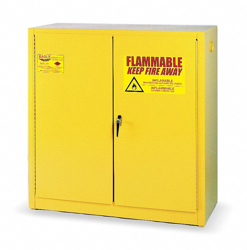 EAGLE 30 gal. Flammable SelfClosing Safety Door Type, 44" Height, 43" Width