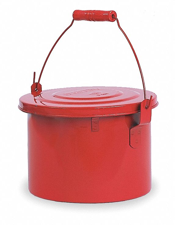 3KN45 - Bench Can 1 Gal. Galvanized Steel Red
