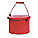 BENCH CAN, 1 GAL, RED, GALVANIZED STEEL, 6½ IN H, 8 IN OUTSIDE DIAMETER, POWDER COATED