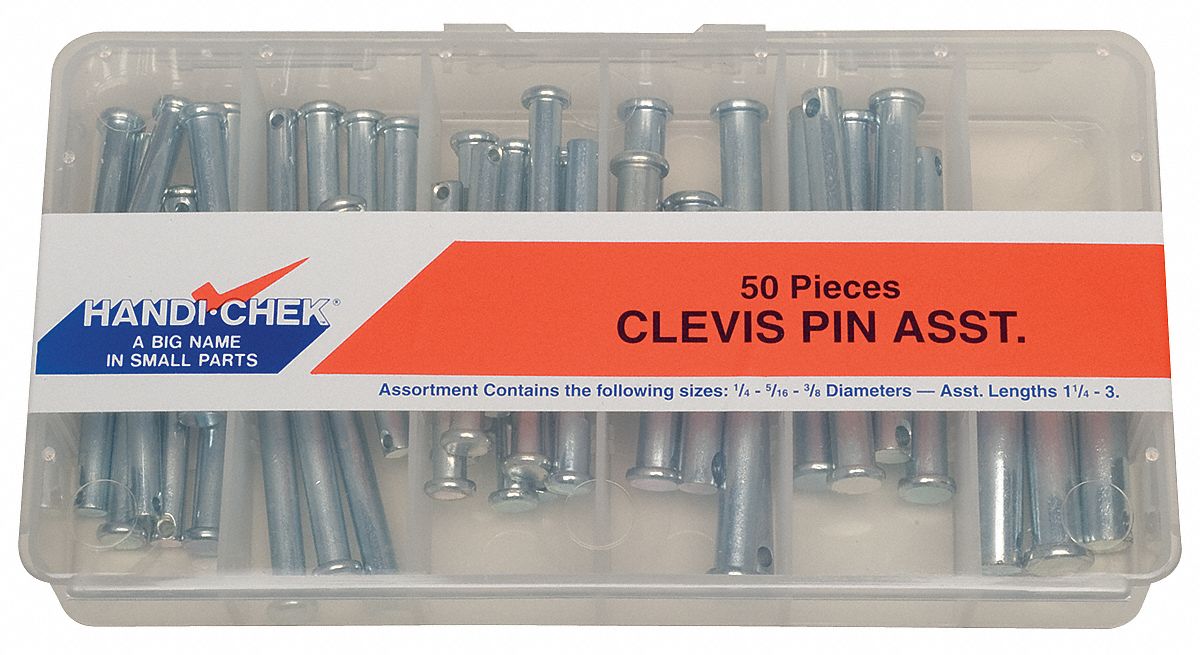 Itw Bee Leitzke Low Carbon Steel Clevis Taper Pin Assortment Sizes 21 Zinc Fastener Finish 