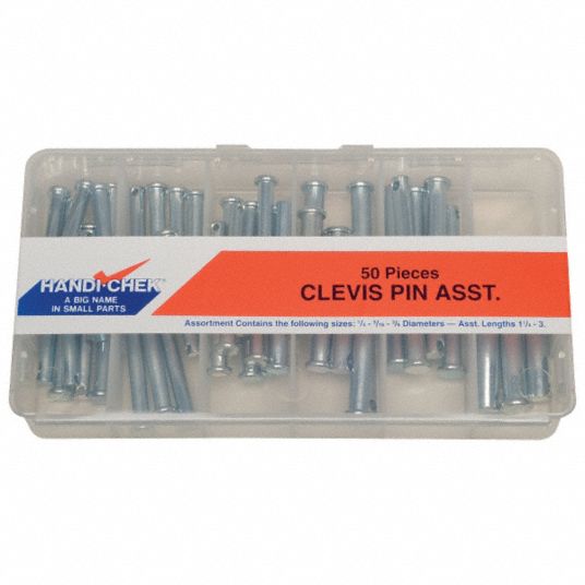 ITW BEE LEITZKE Low Carbon Steel Clevis, Taper Pin Assortment, Sizes