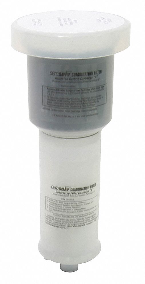 COMBINATION COALESCING/CARBON FILTER, 1 CAN CAPACITY, FOR USE WITH 22UP55, 3KP13