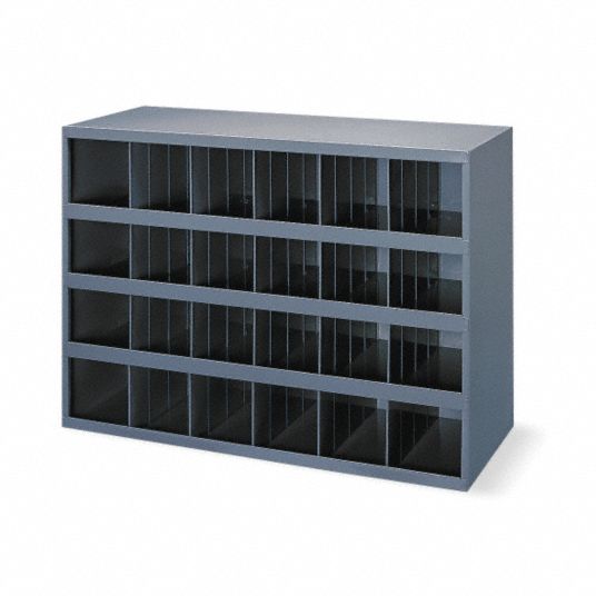 DURHAM MFG Pigeonhole Bin Unit 34 in x 12 in x 24 in, 24 Compartments