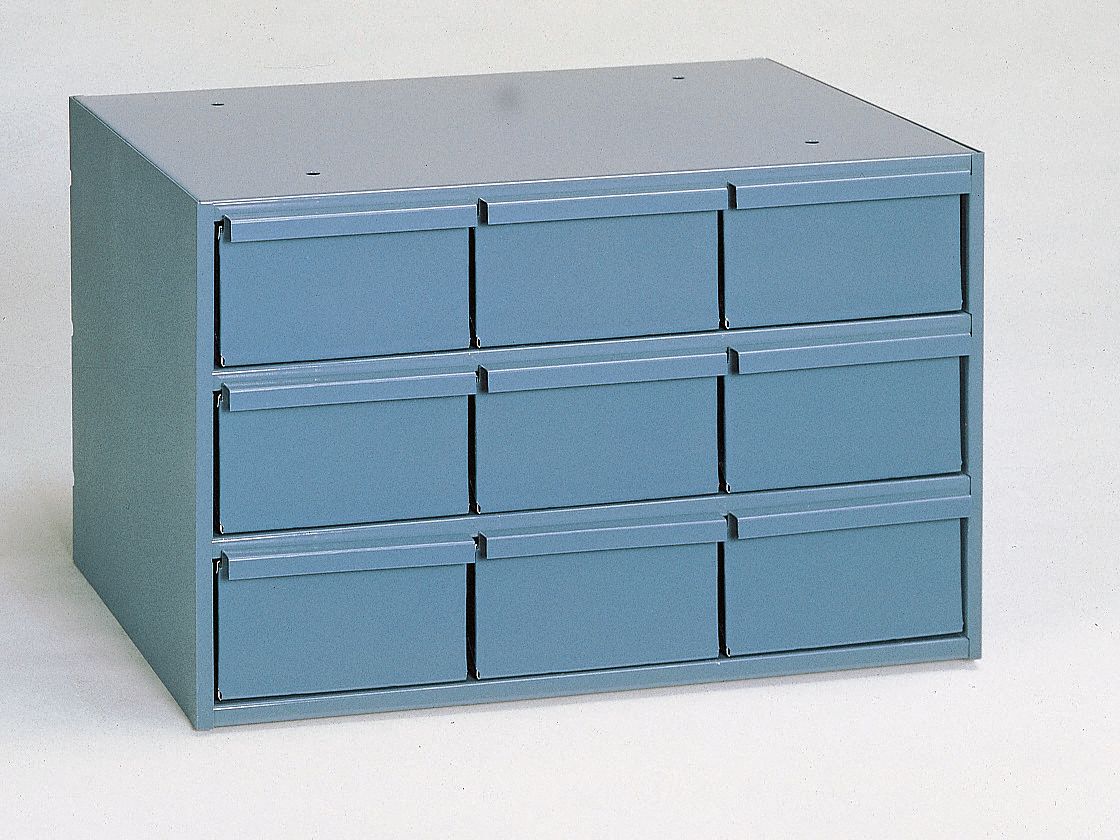 DURHAM MFG Drawer Bin 17 1/4 in x 12 1/4 in x 11 in, 9 Drawers