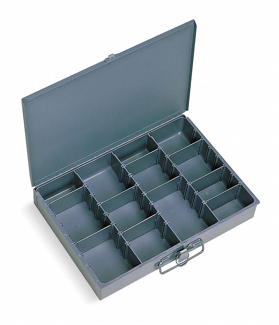 COMPARTMENT DRAWER, 13⅝ IN X 9⅞ IN X 2⅛ IN, 2⅛ IN X 3⅛ IN X 8 13/16 IN, 9 DIVIDERS