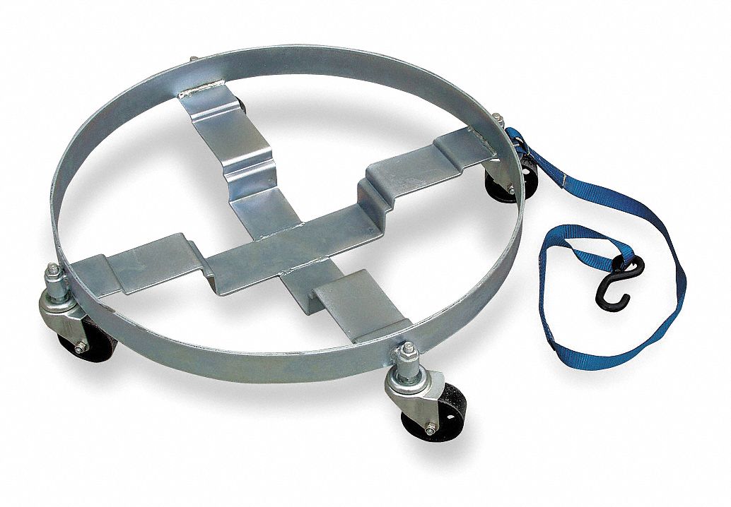 MULTI-PURPOSE QUAD DOLLY, SILVER, FOR USE WITH DRUM