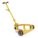 LO-PROFILE DRUM CADDY WITH BUNG WRENCH HANDLE, YELLOW, FOR USE WITH DRUM