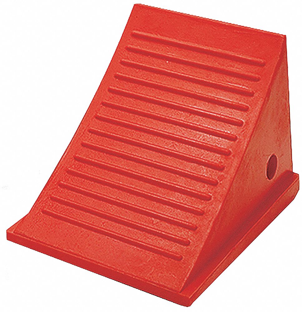 WHEEL CHOCK, URETHANE, 46 IN MAX COMPATIBLE WHEEL DIA, 50,000 LB MAX VEHICLE WEIGHT, 9 IN OVERALL W