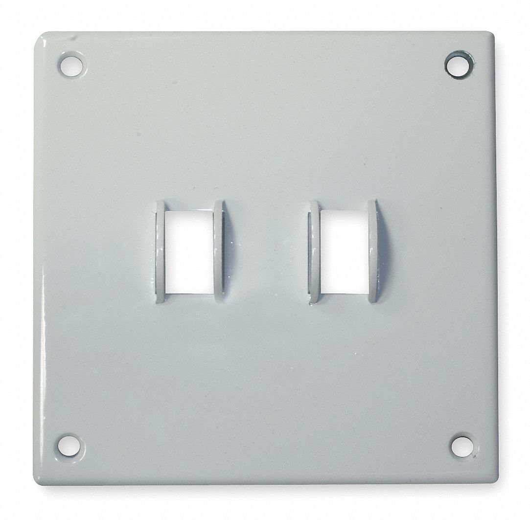 Wall Plate Toggle White Steel