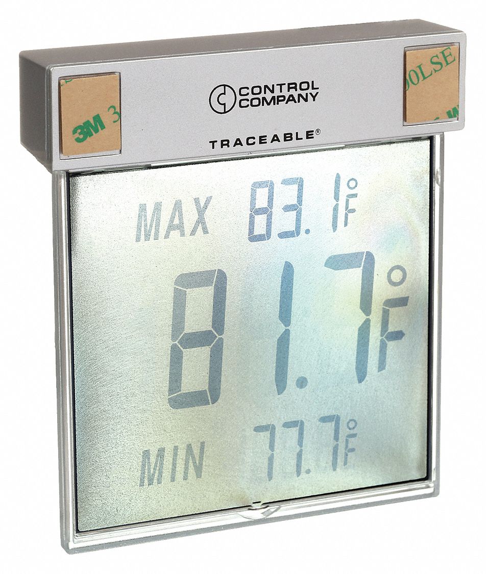 DIGITAL THERMOMETER, BATTERY, +/- 1.8 ° F, 158 ° F MAXIMUM TEMPERATURE, -13 ° F MINIMUM TEMPERATURE