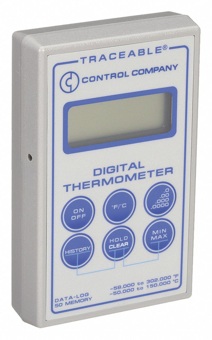 Control Company 4045  Traceable® Digital Min/Max Recording Thermometer  with 3-Foot Cable & Sensor