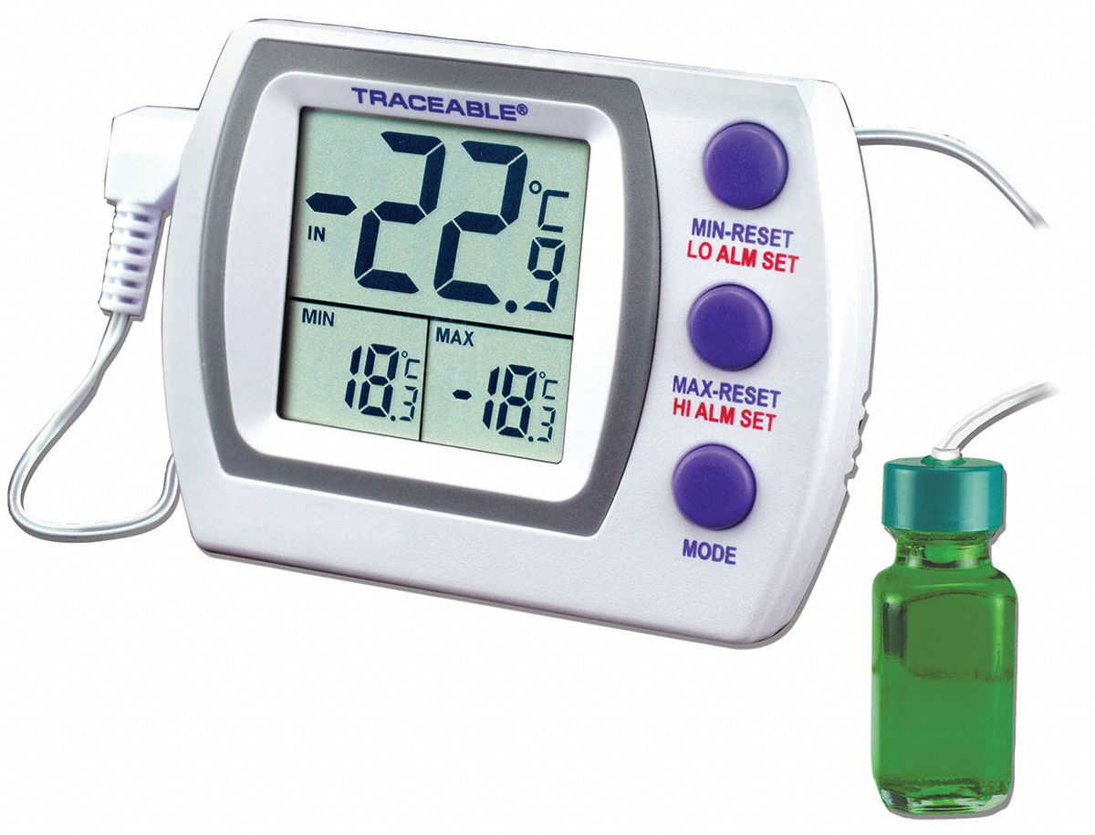 TRACEABLE Digital Thermometer, (1) Glycol Filled 15 mL Glass Bottle