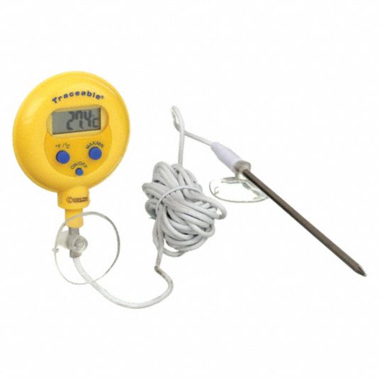 Digital Thermometer with 10-foot Temperature Sensor Probe