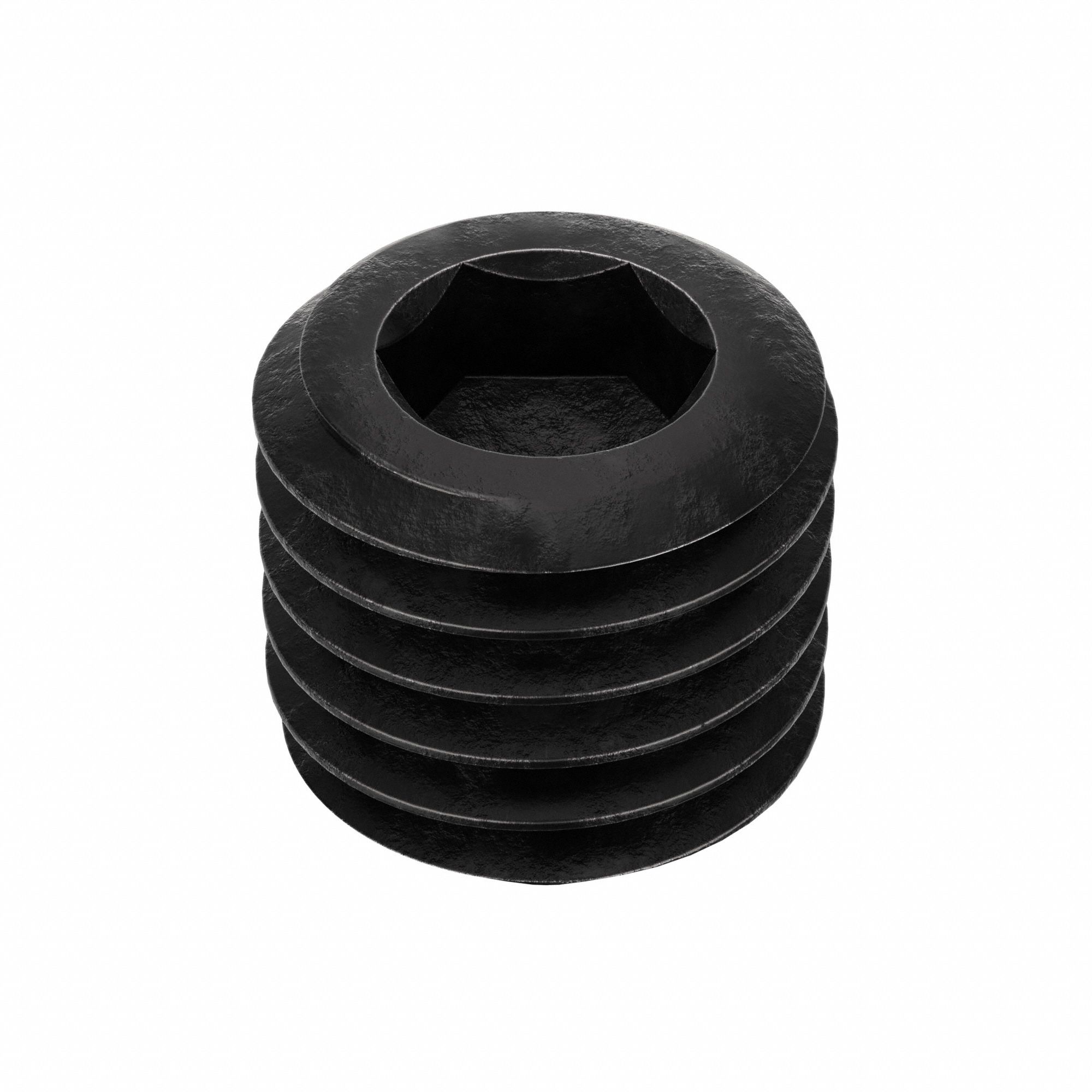 Socket Set Screw: 1/4"-28 Thread Size, 1/4 in Overall Lg, Cup pt, Alloy Steel, Black Oxide, 100 PK