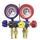 MANIFOLD GAUGE SET, MECHANICAL, AL, 60 IN, 4 HOSES, 0 TO 800/30 IN HG TO 350 PSI