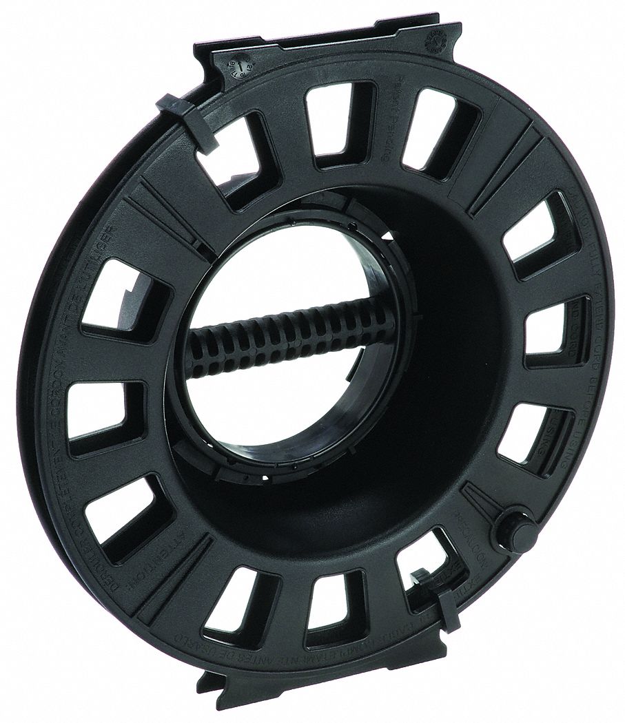 CORD STORAGE REEL, 150 FT, BLACK, OUTDOOR, NON-MOUNTABLE