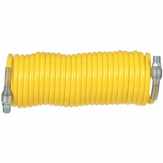 Guardair 14X25B03 Coiled Air Hose, 1/4 ID x 25 ft.