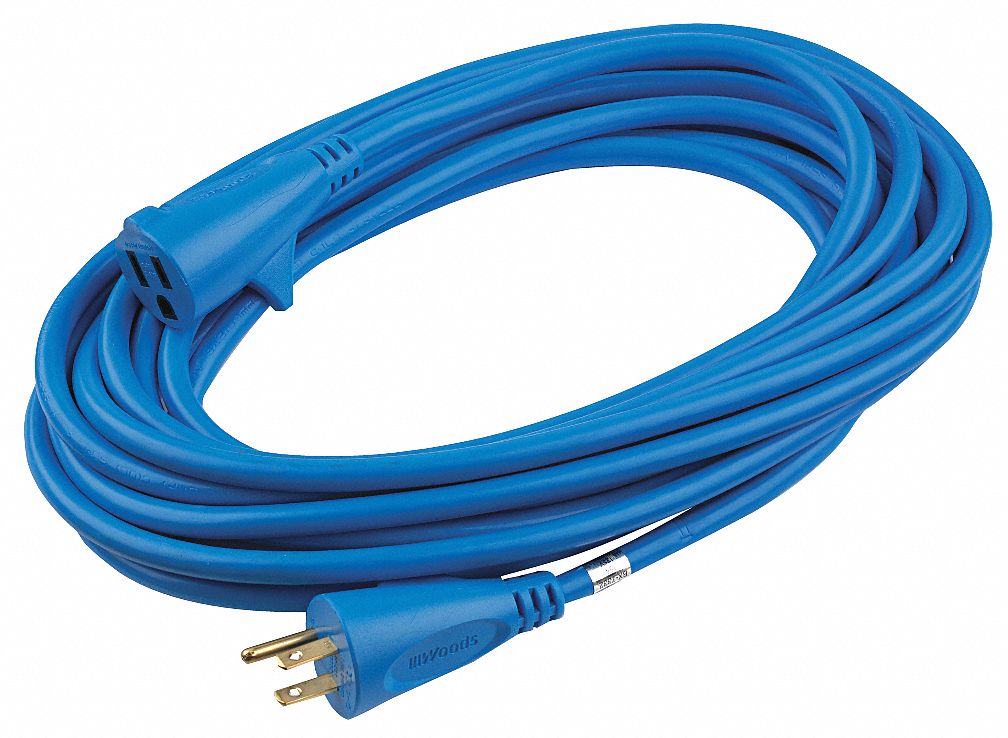 Extension Cord Outdoor 15 Number Of Outlets 1 Blue Grainger   3KVP6 AS02