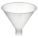 LARGE FUNNEL, PLASTIC, POLYPROPYLENE, AUTOCLAVABLE, WHITE, POWDER FUNNEL, 5 PK