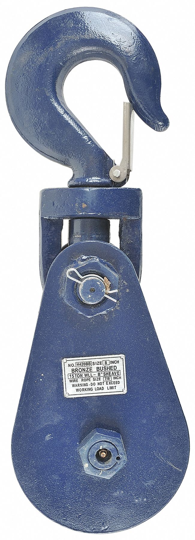 Pulley Block: Swivel, Pulling, 30, 000 lb Working Load Limit, Wire Rope, Swivel Hook