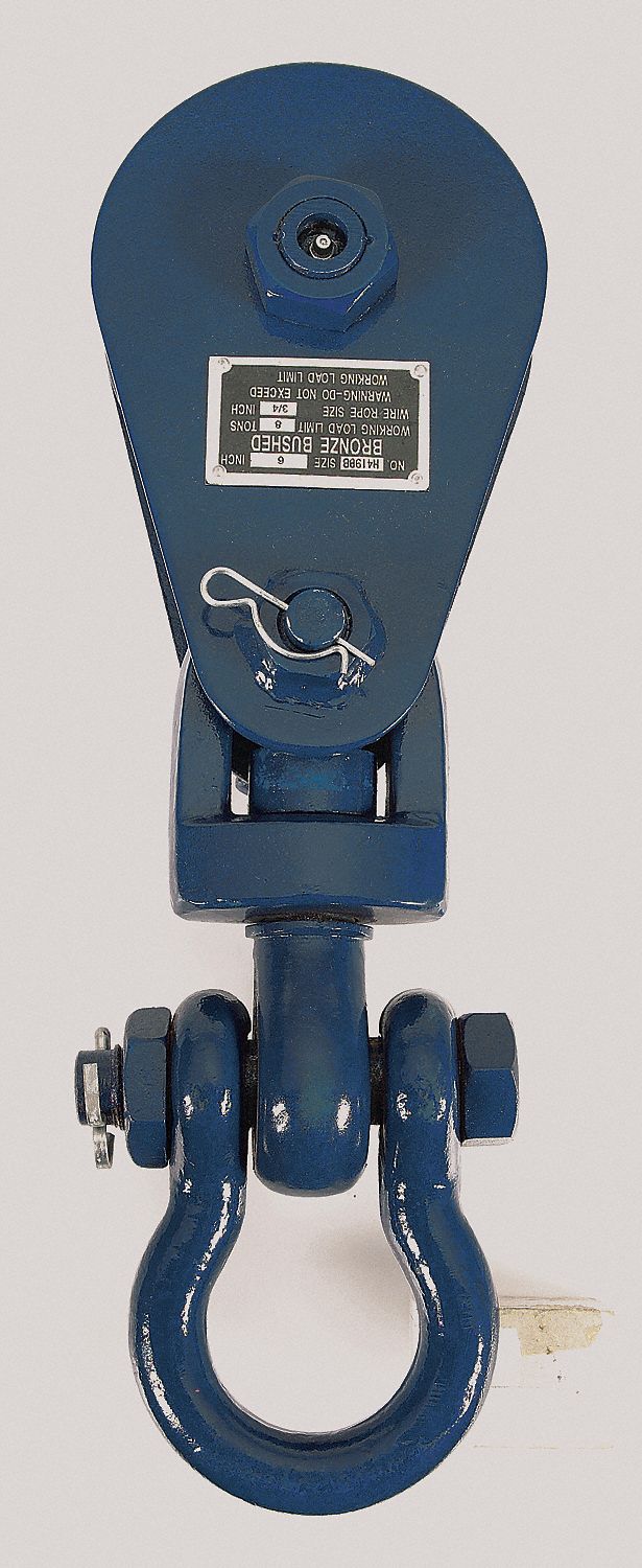 Designed For Wire Rope, 5/16 In Max. Cable Size, Sheave - 4JX63|4JX63