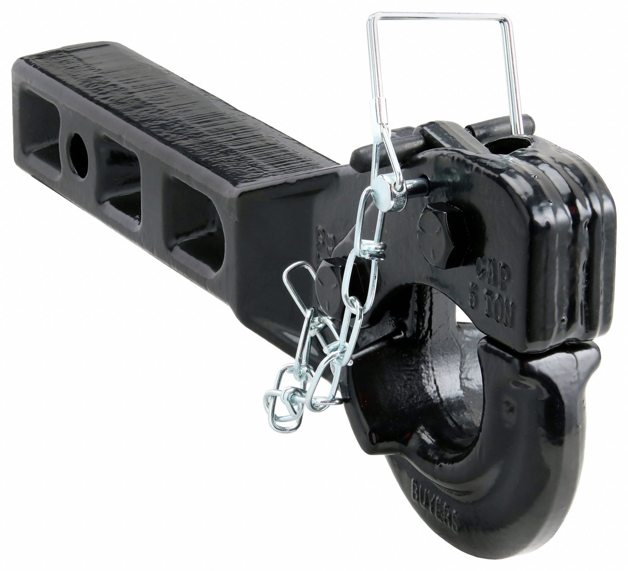Pintle Hook Mount: 10, 000 lb Gross Trailer Wt Capacity, Steel, Powder Coated