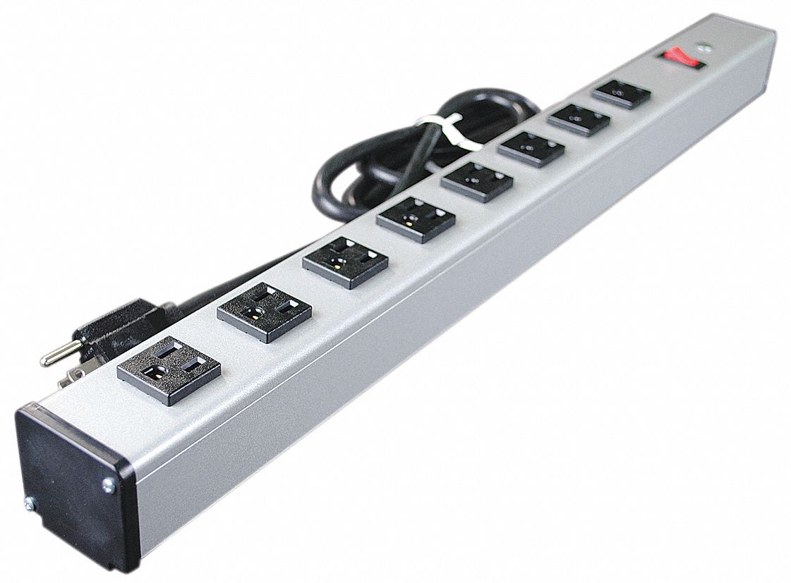 3KYF8 - Outlet Center 15A 8 Outlet 15 ft Gray