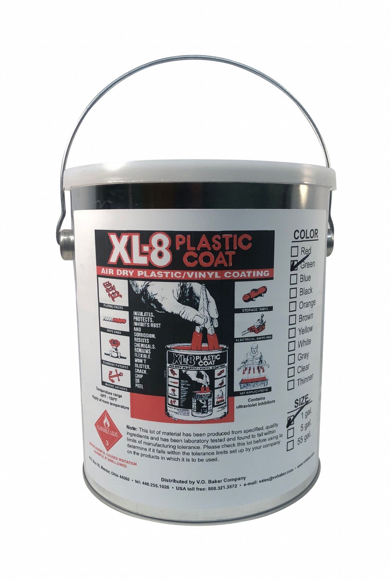 APPROVED VENDOR PVC Maintenance Coating: 1 gal Container, Green, Modified  PVC