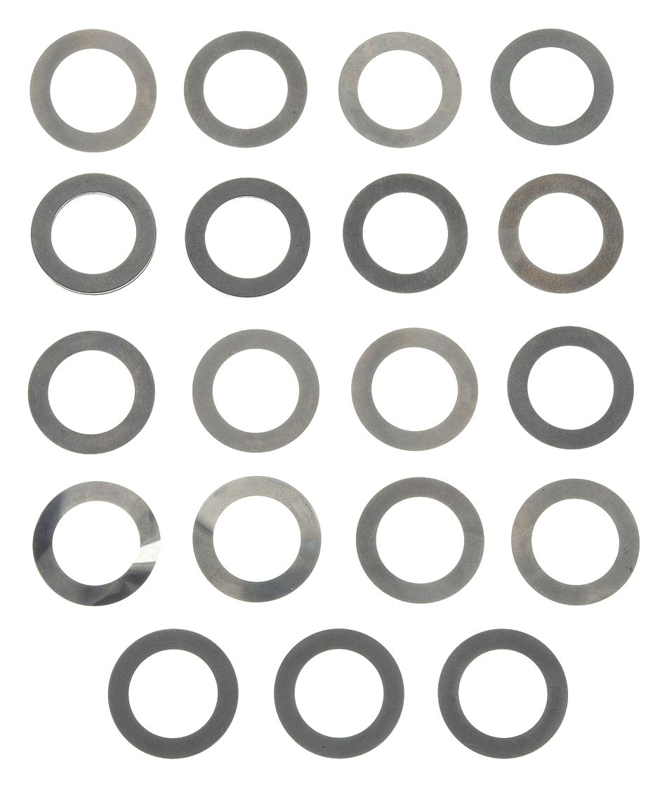 ARBOR SHIM ASSORTMENT, INCH, 0.625 IN ID, 1 IN OD, STEEL, FULL HARD