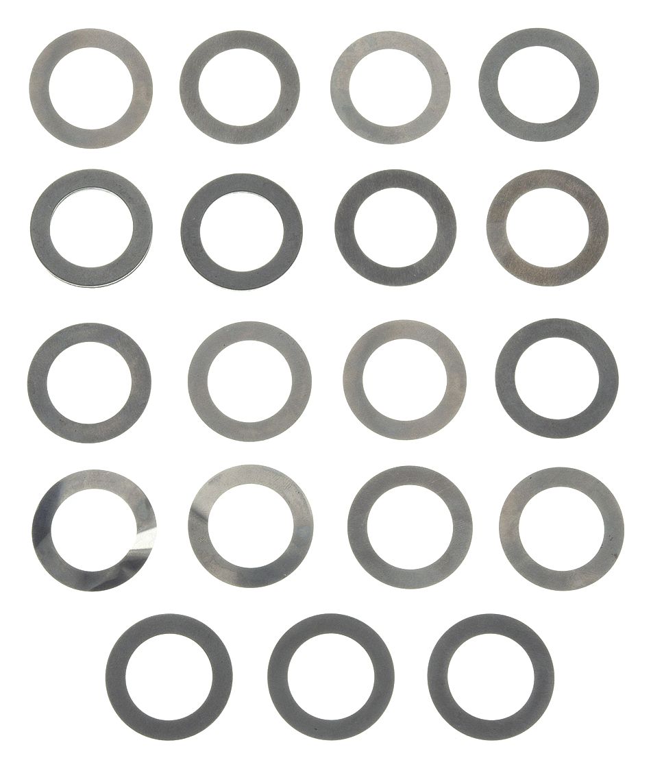 ARBOR SHIM ASSORTMENT, INCH, 1.125 IN ID, 1.125 IN OD, STEEL, FULL HARD