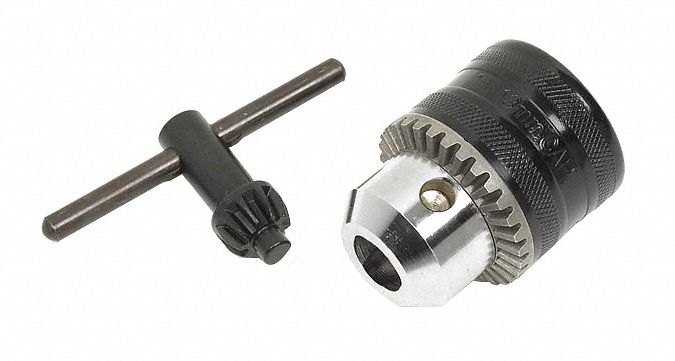 JACOBS DRILL CHUCK, KEYED, STEEL, 1/2 IN, 1/2