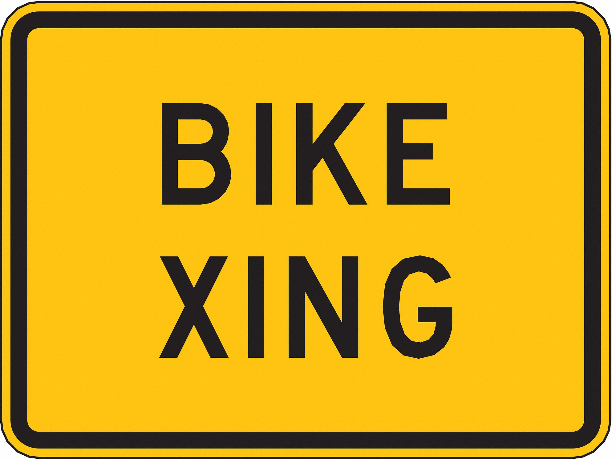 Traffic Sign: 18 in x 24 in Nominal Sign Size, Aluminum, 0.080 in, W11-1P MUTCD