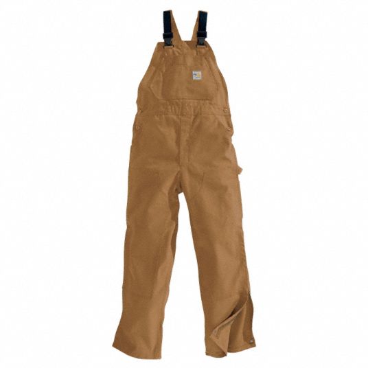 CARHARTT Bib Overall, Brown, 46x30in, 16 cal/cm2 - 35ER62|101627-211 46 ...